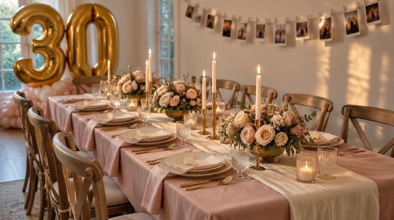 30th Birthday Table Decoration Ideas (3 Looks, Sizes & Budget)