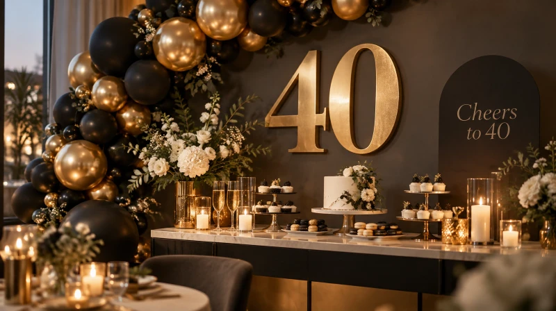 40th Birthday Party Ideas (Elegant & Fun Decor for the Big 4-0)