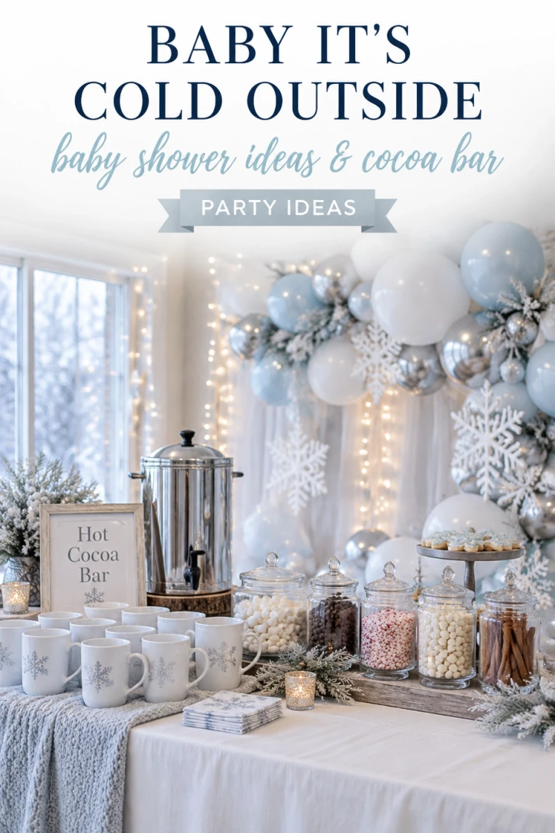 Pin these baby it's cold outside baby shower ideas for later