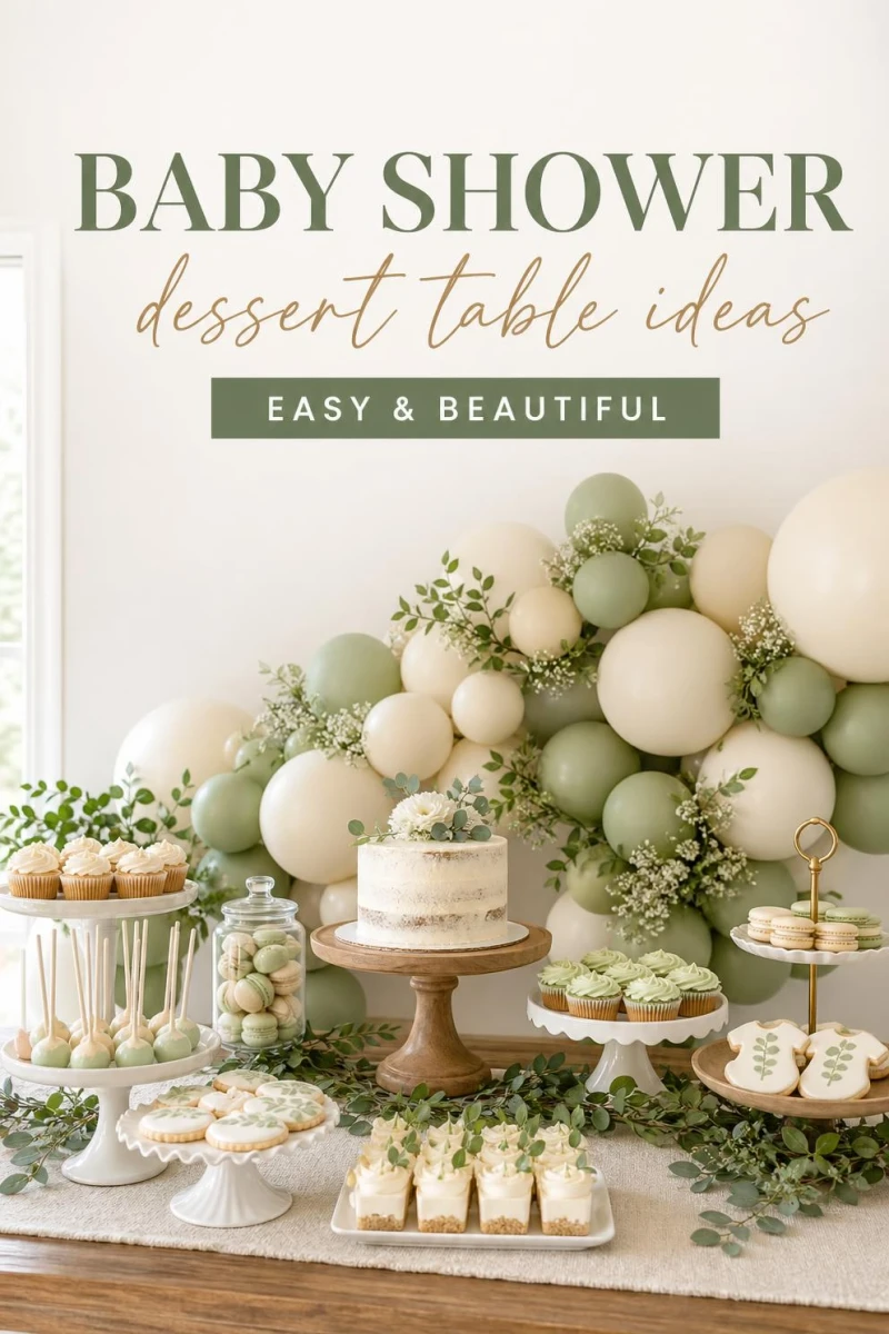 Pin these baby shower dessert table ideas for later