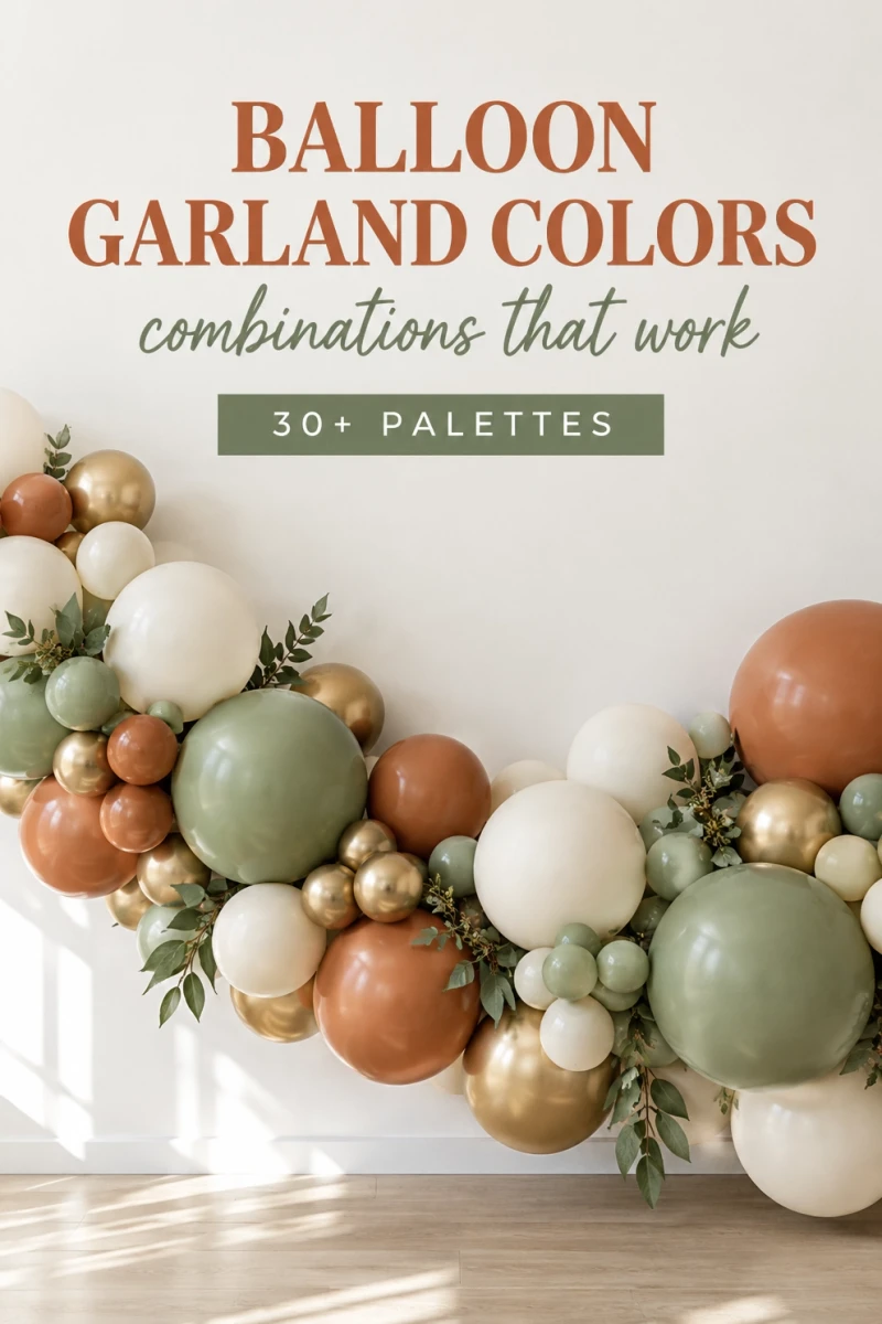 Pin these balloon garland color combinations for later