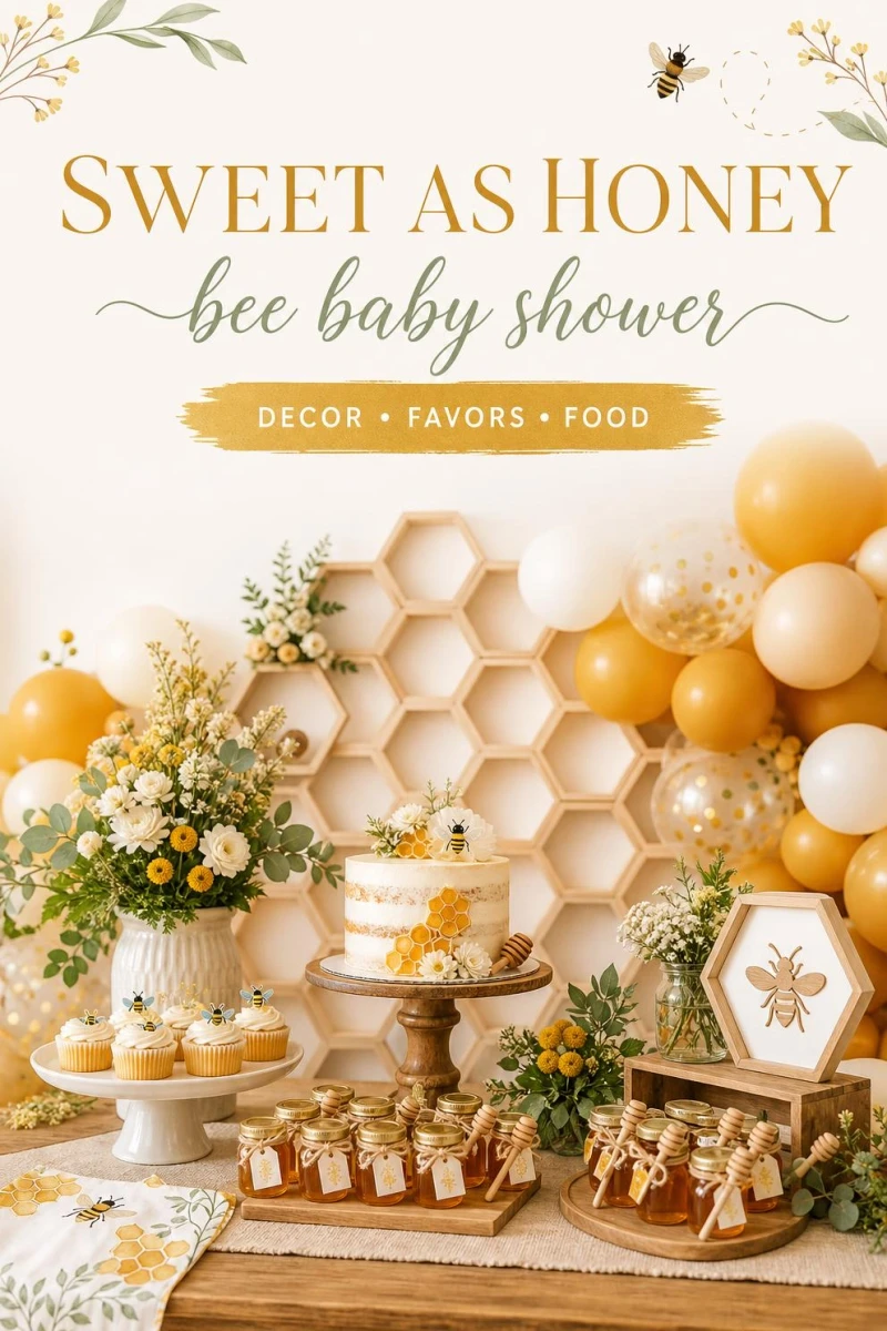Pin these honey bee baby shower ideas for later