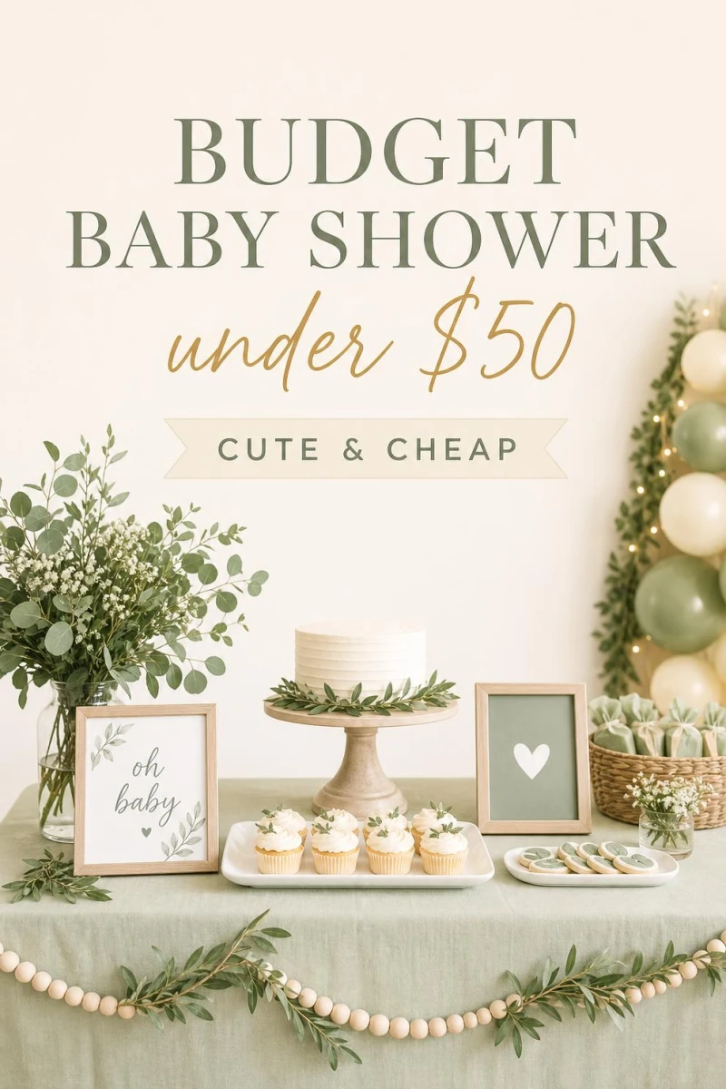 Pin these budget baby shower decorations for later
