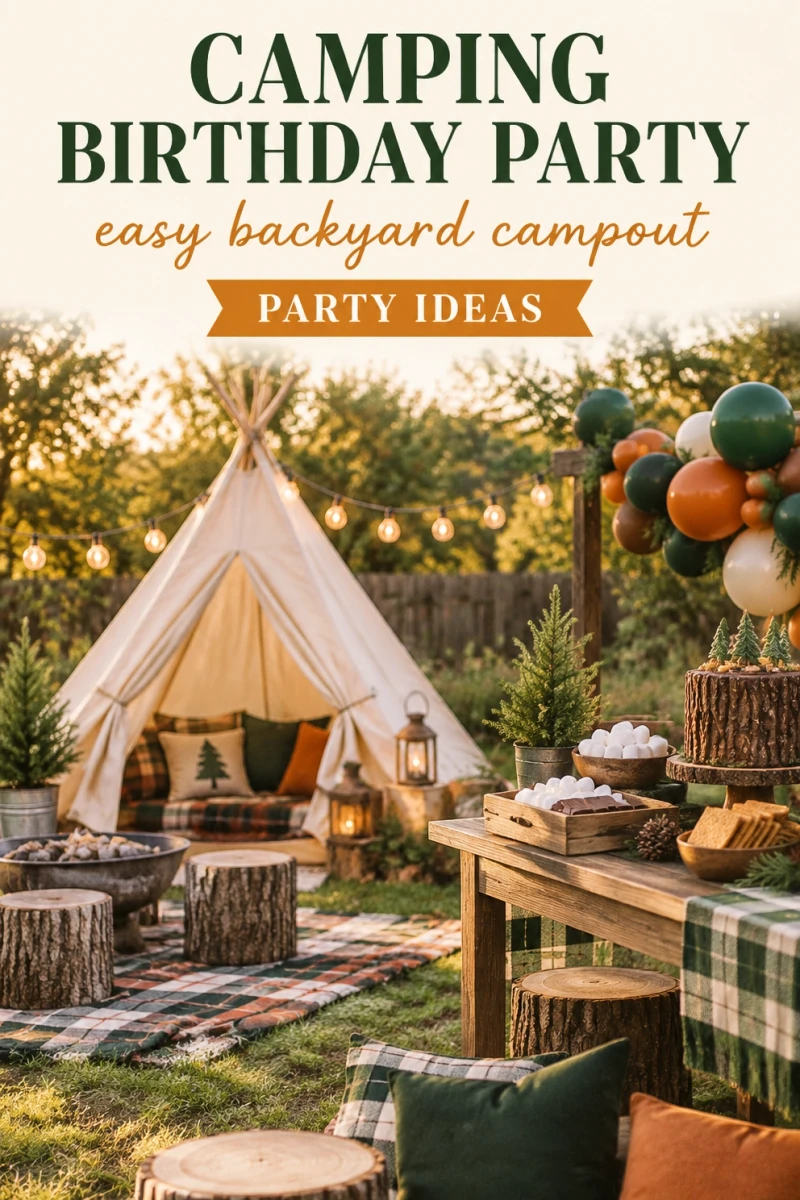 Pin these camping birthday party ideas for later