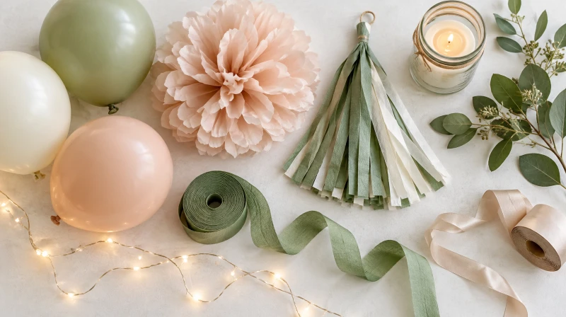 Budget party color palette swatches showing cohesive color schemes for cheap party decorations