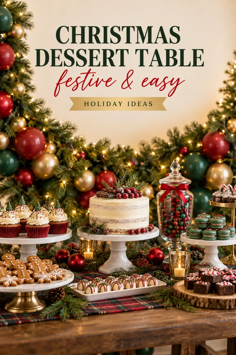 Pin these Christmas dessert table ideas for later