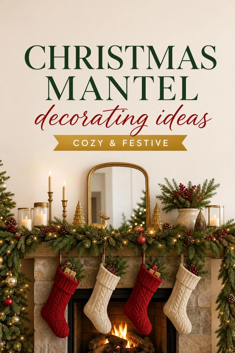 Pin these Christmas mantel decorating ideas for later