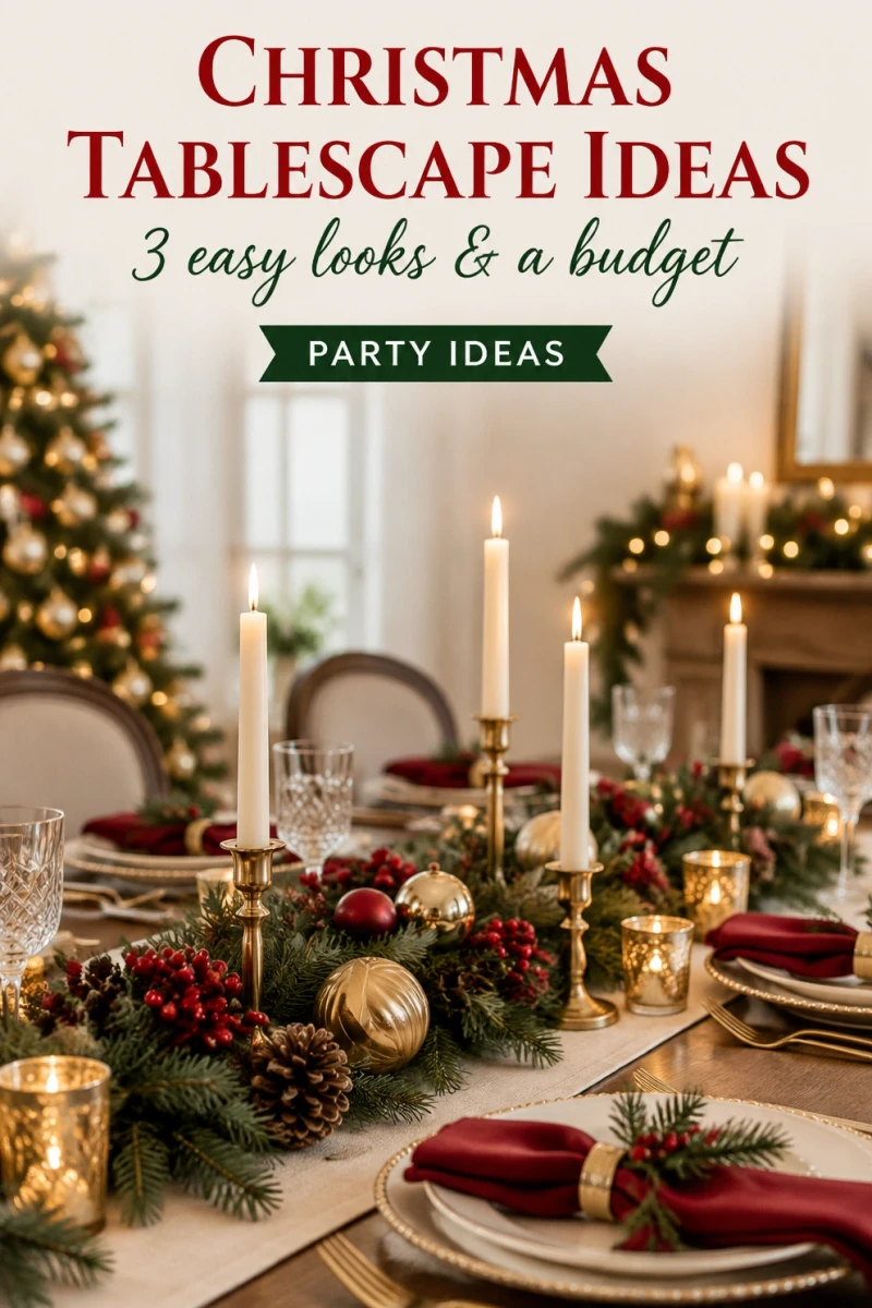 Pin these Christmas tablescape ideas for later