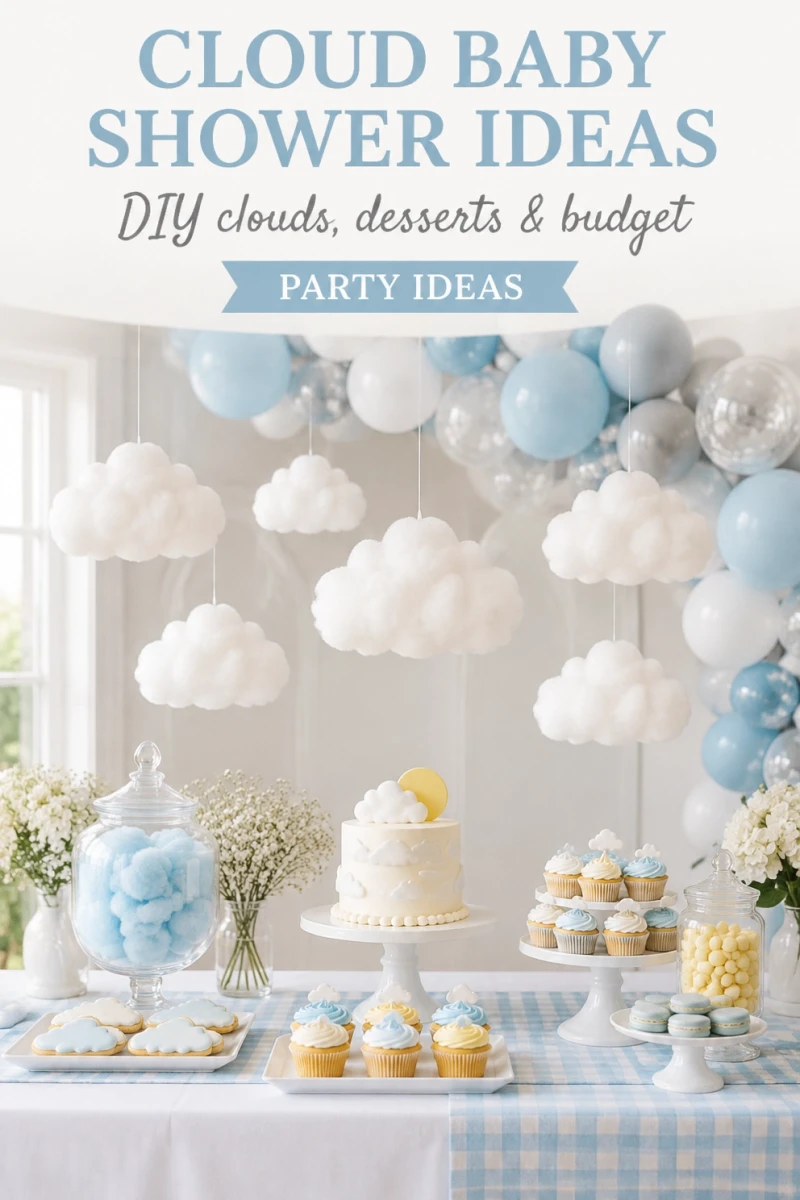 Pin these cloud baby shower ideas for later