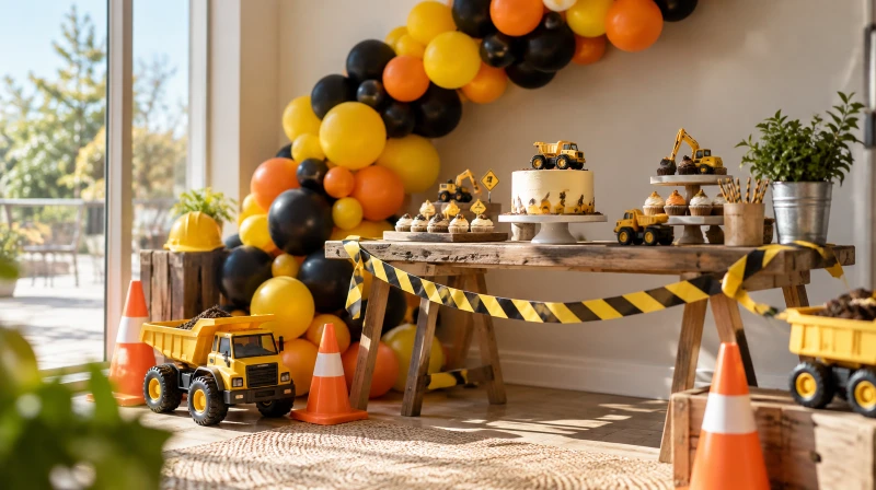 Construction Birthday Party Ideas (Dig-In Decor, Food & Fun)