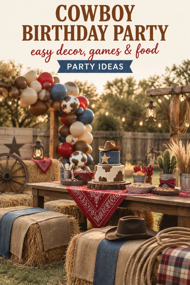 Pin these cowboy birthday party ideas for later