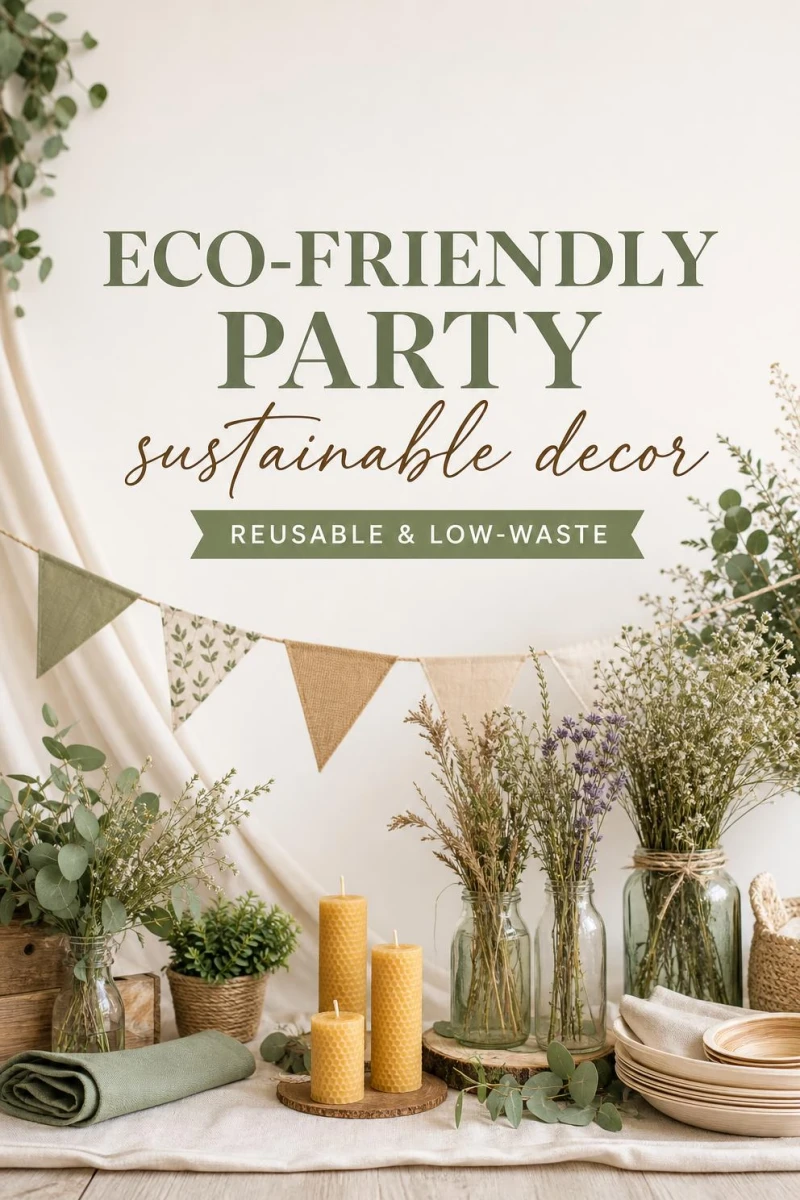 Pin these eco-friendly party decoration ideas for later