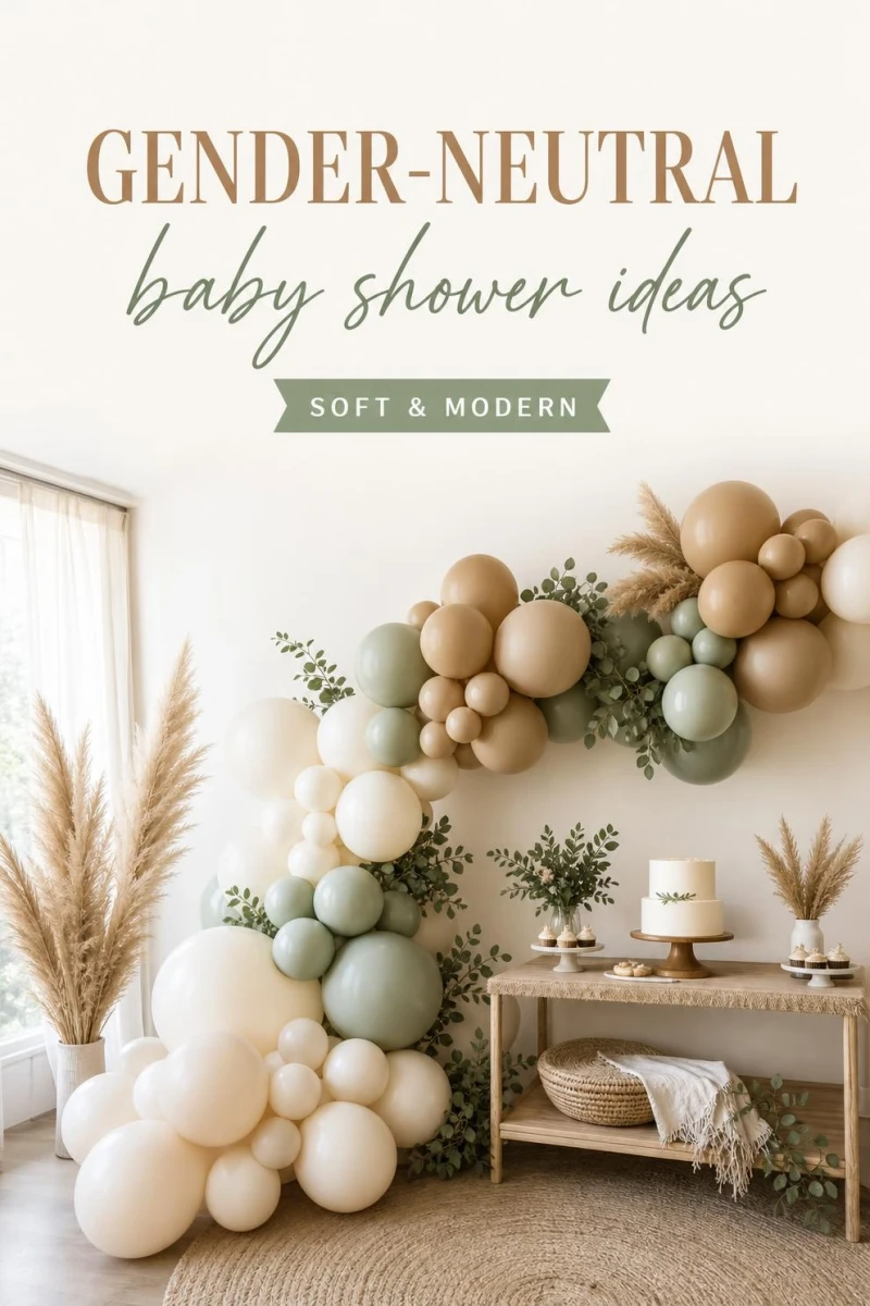 Pin these gender-neutral baby shower ideas for later