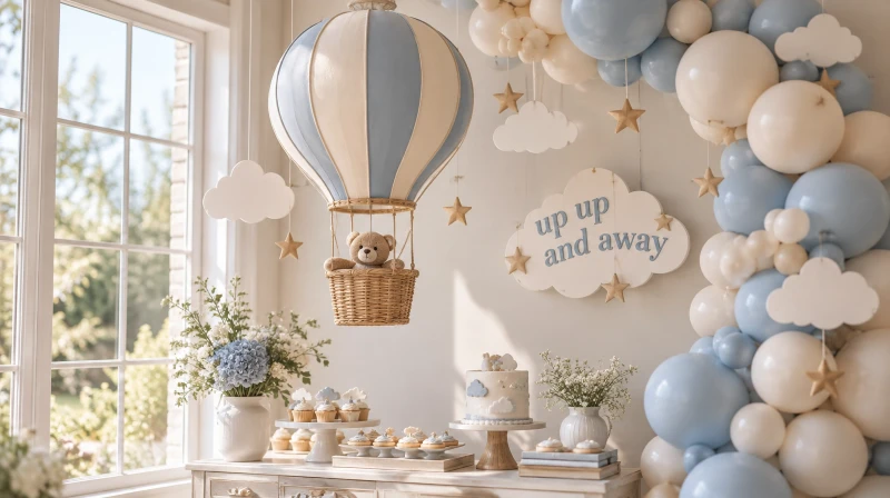 Hot Air Balloon Baby Shower Ideas (Up, Up & Away Decor)