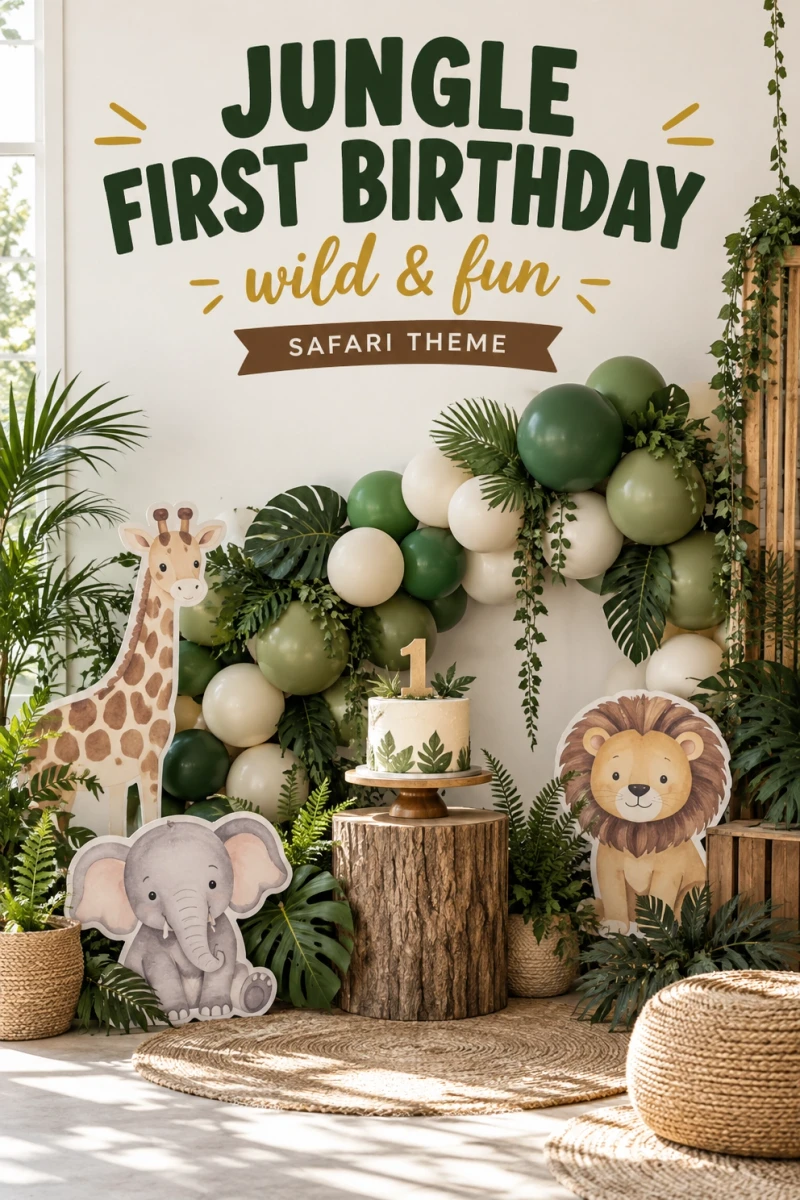 Pin these jungle first birthday ideas for later