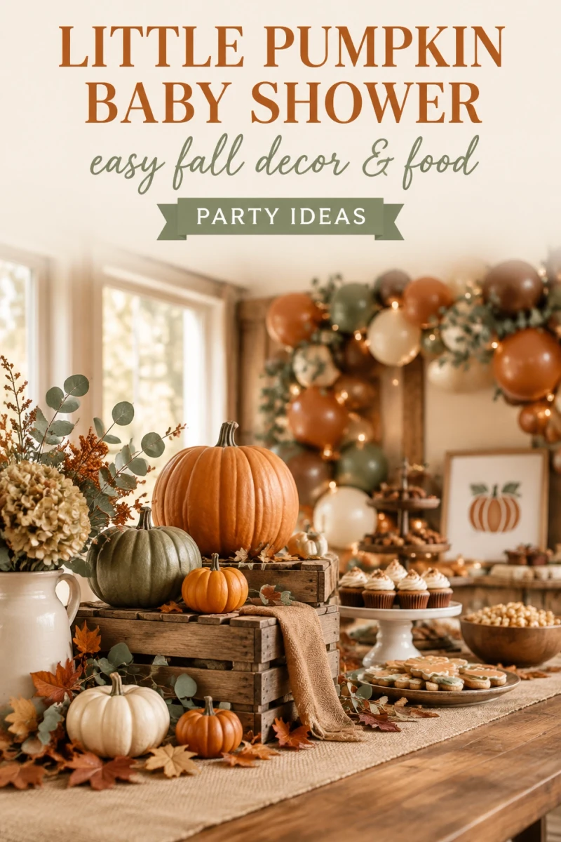 Pin these little pumpkin baby shower ideas for later