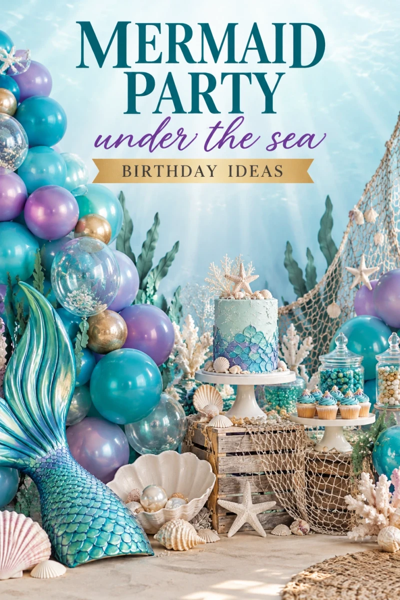 Pin these mermaid birthday party ideas for later