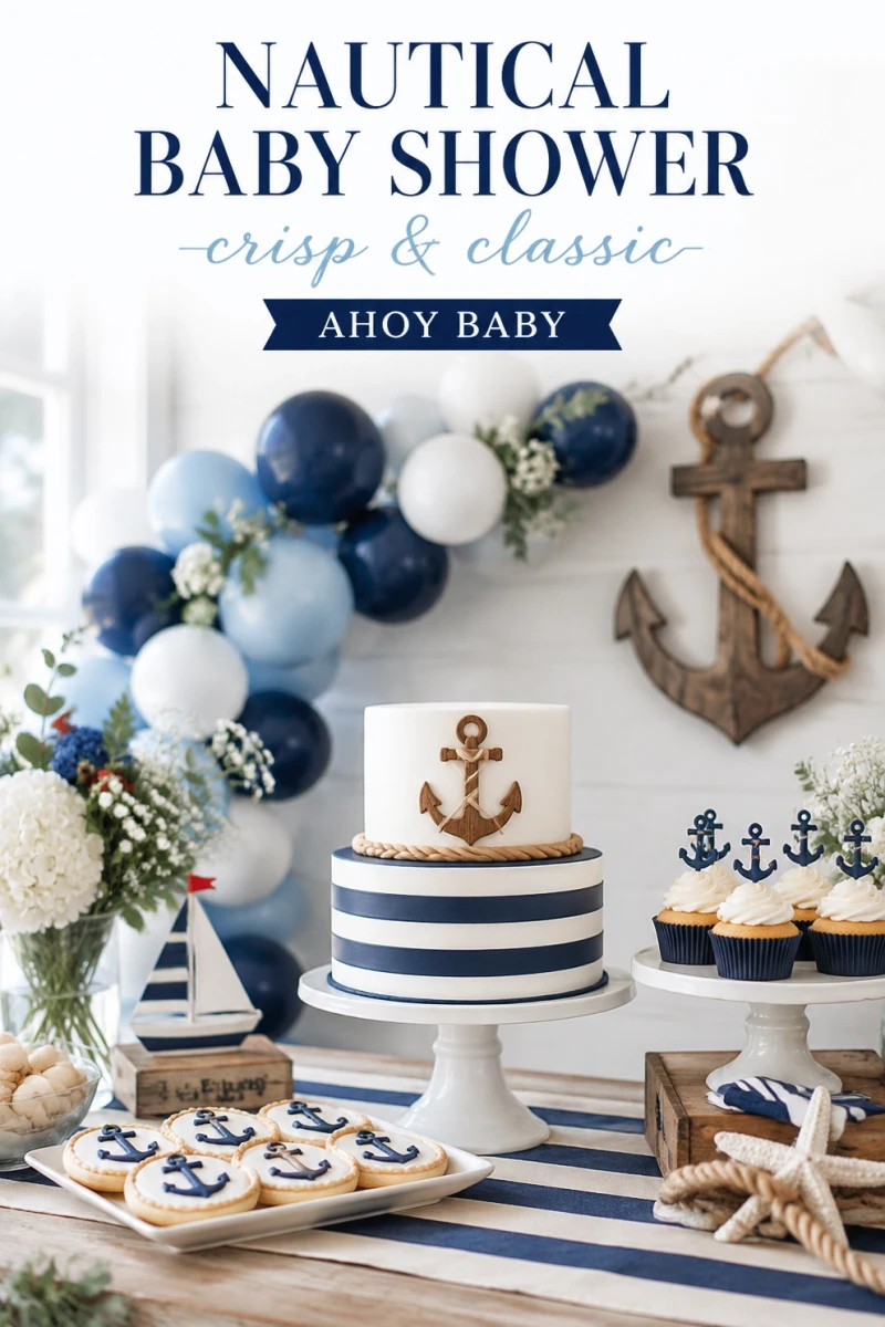 Pin these nautical baby shower ideas for later