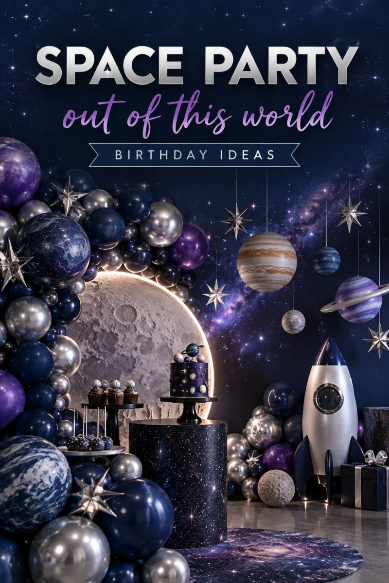 Pin these space birthday party ideas for later