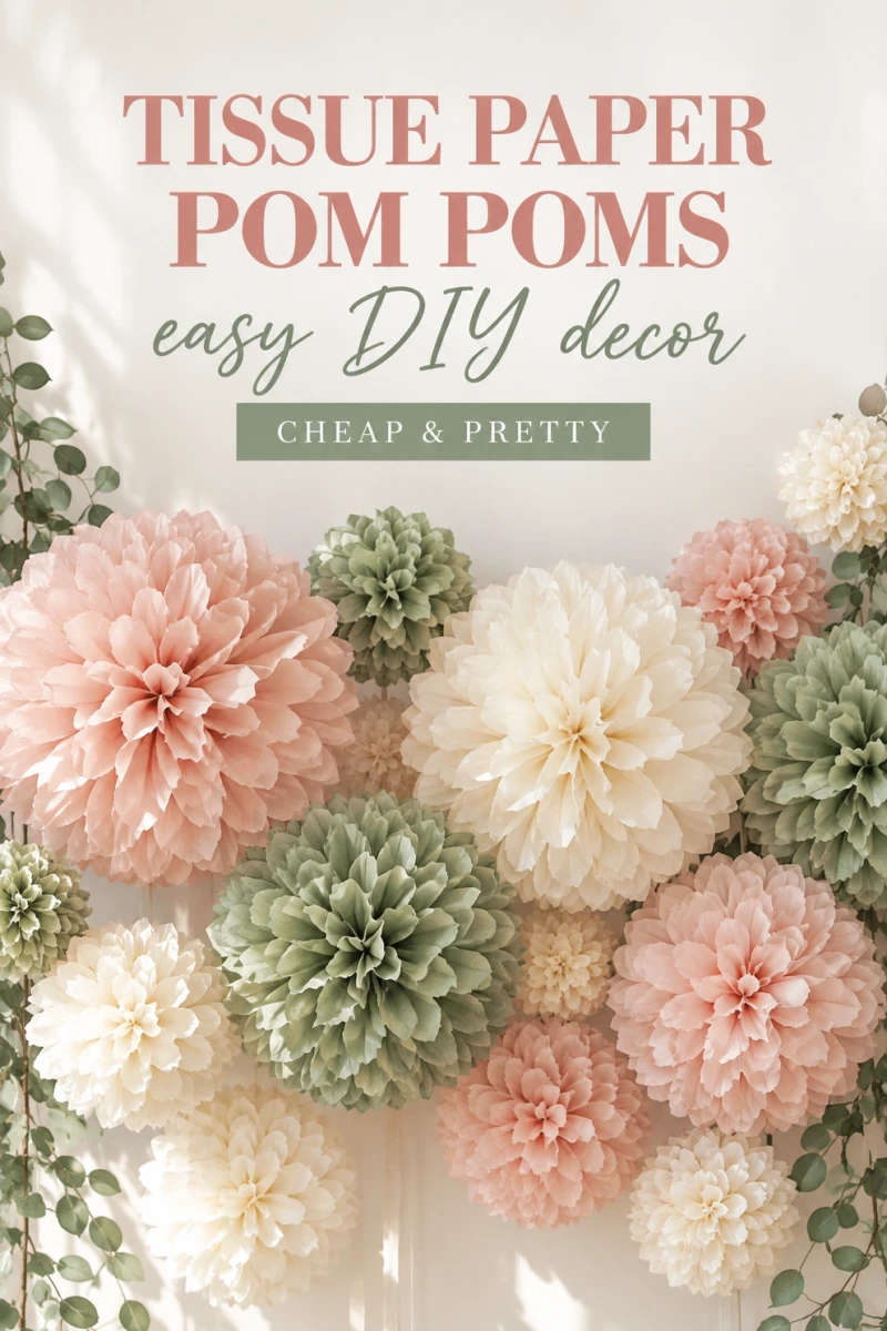 Pin these tissue paper pom pom ideas for later