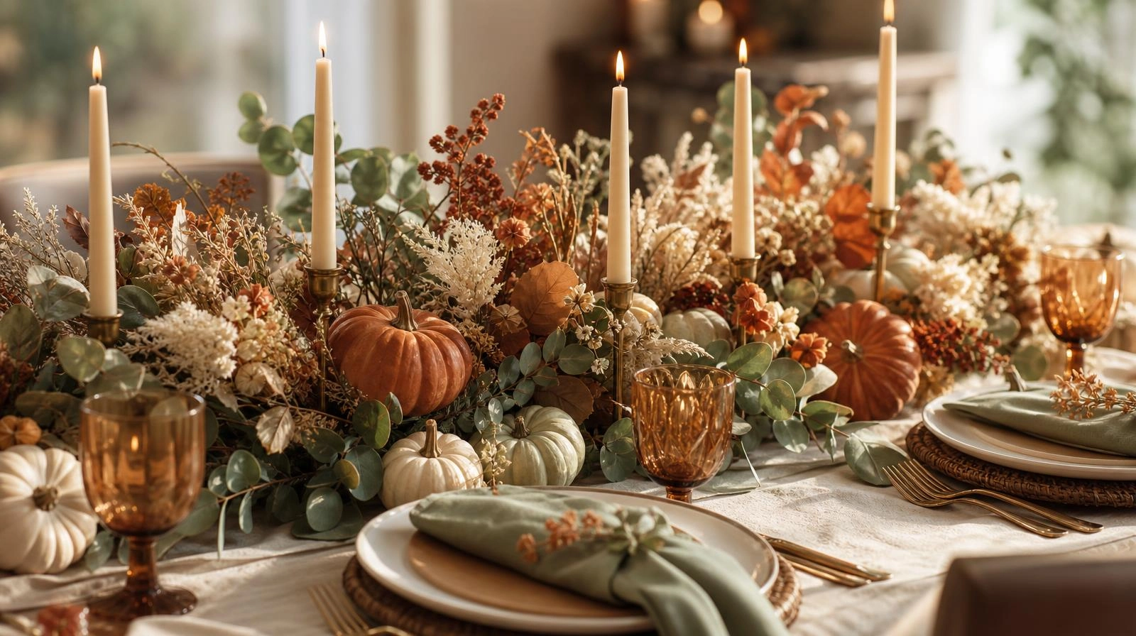 Thanksgiving Tablescape Ideas (Warm & Elegant Table Decor)